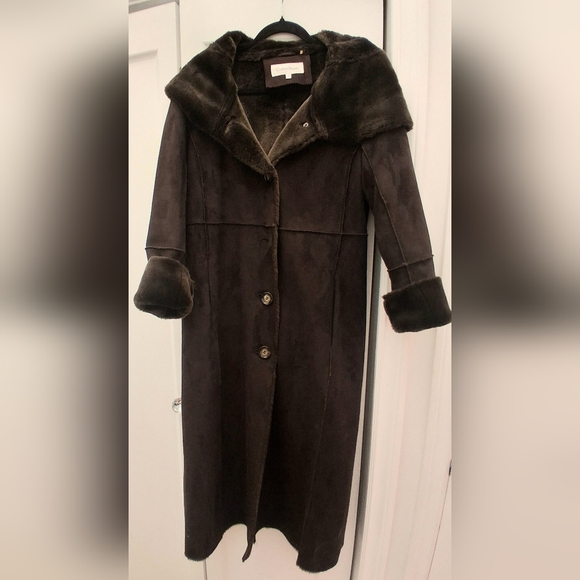 Calvin Klein Chocolate Trench Coat - Picture 9 of 9